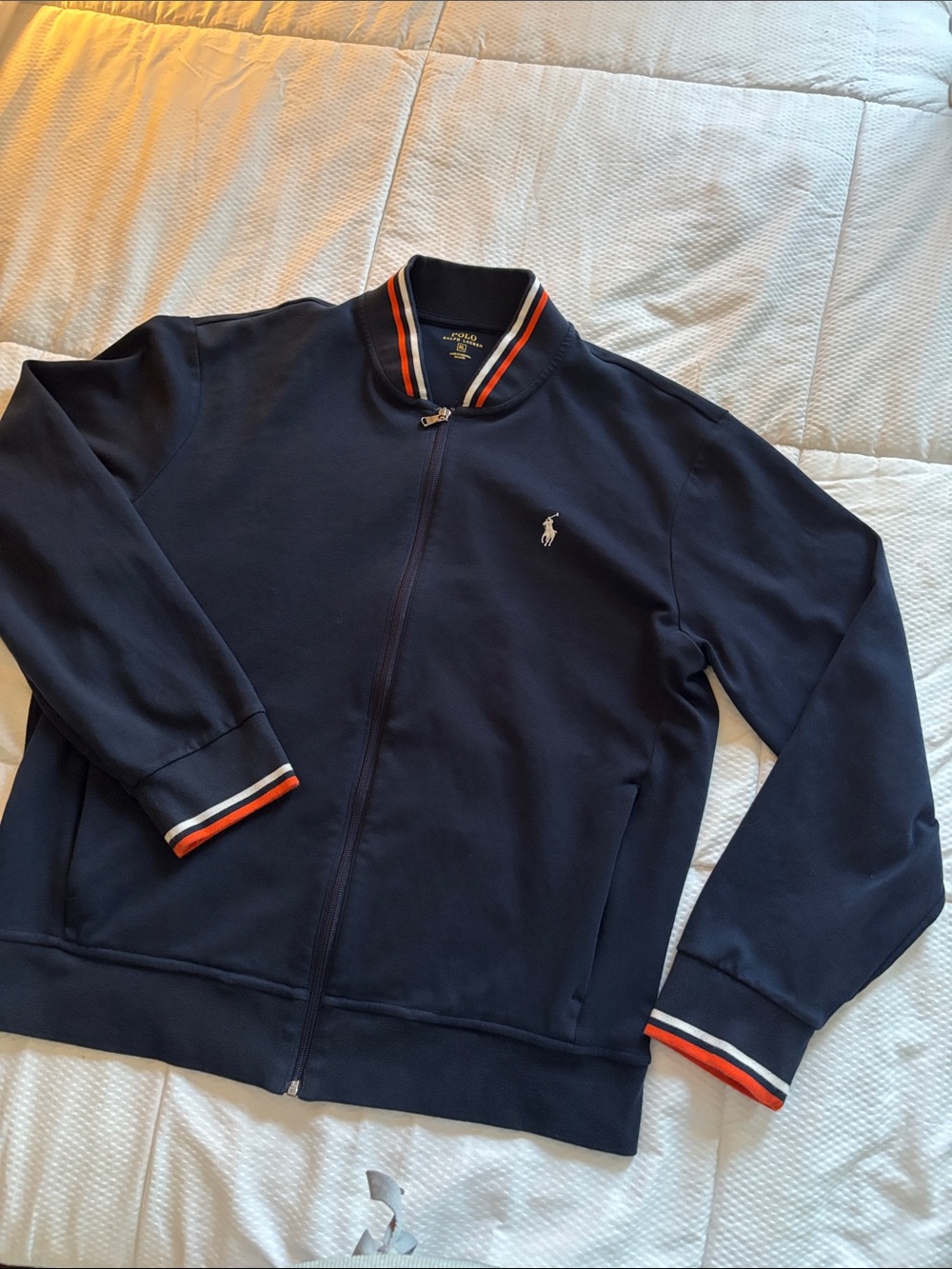 Ralph Lauren Navy Zip-Front Men's Track Jacket size XL